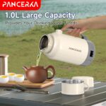 PANCERKA 1.0L Portable Electric Kettle - 800W High Power, Stainless Steel Travel Coffee Boiler with Smart Temperature Control, LED Display, and Easy-Clean Design for Home and Travel Use, Travel Mug Kettle | Sleek White Finish | Durable Construction - Image 10