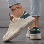 ⁦Women'S Casual Sneakers Breathable Mesh Upper Solid Color Low Top Athletic Shoes with Phylon Sole, Hand Washable, All-Season Comfort Lightweight Running Shoes⁩ - الصورة ⁦6⁩