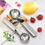 Premium Stainless Steel Ice Cream Scoop with Trigger - Heavy Duty Metal Dessert Spoon for Frozen Yogurt, Gelato, and Sundaes - Dishwasher Safe Kitchen Accessory, Perfect for Serving Delicious Treats, Ice Cream Scoop Holder|Elegant Ice Cream Scoop|Durable - Image 5