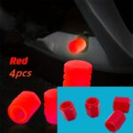 ⁦4pcs Glow-in-the-Dark Tire Valve Caps - Durable ABS Hexagonal Design, Fit for Cars, Bicycles, Motorcycles - High-Visibility Safety Caps for Night Rides & Outdoor Activities, Tire Cap⁩ - الصورة ⁦9⁩