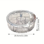 Multi-grid Snap-on Seal, Glacier Pattern Seal, Dried Fruit Plate, Living Room, Coffee Table, Household Candy, Snack Display Plate, Nut Storage Box, Fruit Plate - Image 5