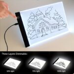 LED Copy Board A2/A3/A4/A5 Three Layers Dimmable Light Pad Drawing Board Pad Tracing Light Box Eye Protection Thin For Art Student Painting Lovers - Image 3