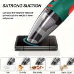 Car Wired Vacuum Cleaner, Car Cleaning Interior Cleaning Dust Removal Suction Large Power Strong Suction Green Black Suitable for People with Cars - Image 5