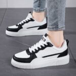 Women'S Casual Athletic Sneakers, Skate Shoes with EVA Sole, Comfortable & Lightweight, Non-Slip & Stable Fit, All-Season, Ideal for Daily Wear & Outdoor Activities, Fits All Seasons, Low Top Lace-Up Style, Plain Toe, Couples' Matching Design, Everyday Sn - Image 12