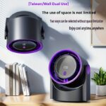 5.1-Inch Rechargeable Desktop Fan with 100 Speeds, Quiet Strong Airflow, LED Digital Display – Portable USB-Powered Fan for Office, Bedroom, Kitchen, Travel & Camping, Compact Design, USB Charging, Lithium Battery, Portable Fan | Modern Design | USB Charg - Image 3