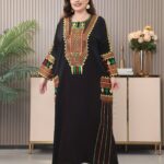 ⁦Oriental Embroidered Arab Plus Size Women's Elegant Dress JALABIA Round Neck Traditional Ethnic Style 2025 Spring Summer. RAMADAN Ramadan, Eid al Adha Eid Al-Adha⁩ - الصورة ⁦11⁩