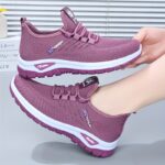 New Season Women's Casual Outdoor Running Walking Daily Commute Slip-On Mesh Sneakers with Side Pattern and Double-Layer Sole - Image 2