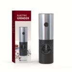 1pc Electric Pepper Grinder with a Storage Base for Black Peppercorns, Automatic Grinder for Pepper And Sea Salt, Measuring 5.99cm X 5.08cm X 18.8cm. - Image 9