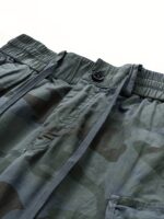 Men's Camo Cargo Shorts with Multiple Pockets - Cotton Blend, Casual Outdoor & Hiking Wear - Image 10