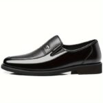 Men's Genuine Leather Loafers - Sleek Black Slip-On Dress Shoes for Business & Casual Wear, Round Toe, Rubber Sole, Smooth Leather Upper, Perfect for Office or Outdoor Events, Office Loafers | Stylish Slipon | Durable Rubber Sole - Image 10