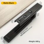 A set of 2 iron wall mounted microwave oven brackets, L-shaped telescopic foldable kitchen brackets, projector brackets, suitable for placing electrical appliances in kitchens, restaurants, and offices, saving space. Suitable for all models. - Image 10