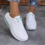 Women's Fashion Sneakers, Casual Low Top Comfortable Platform Soft Sole Skate Shoes, Low-top Versatile Work Footwear - Image 4