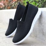 Women'S Summer Casual Slip-On Sneakers, Breathable Fabric Upper with Rubber Sole, Comfortable Low Top Flat Shoes in Solid Color, Casual Footwear|Slipon Sneakers|Comfortable Wear - Image 7
