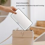 LED Lighted Makeup Mirror for Cars - Portable, USB Rechargeable, Lithium Battery, Polished Plastic Finish, Wall-Mountable, Ideal for Quick Touch-Ups, Compatible with All Vehicles, Car Mirror Hanging Accessory, Compact Mirror for Travel, Car Interior Mirro - Image 8