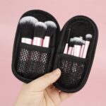 10pcs Mini Makeup Brush Set With Storage Bag, Portable Travel Supplies, Loose Powder Brush Contour Brush Eyeshadow Brush Eyebrow Brush Concealer Brush Kit, Professional Makeup Brushes Essential Cosmetics Ideal Gift