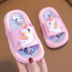 Cute Cartoon Unicorn Open Toe Slippers For Girls, Non Slip Lightweight Slippers For Indoor Shower Pool, All Seasons - Image 5