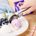 Premium Stainless Steel Ice Cream Scoop with Trigger - Heavy Duty Metal Dessert Spoon for Frozen Yogurt, Gelato, and Sundaes - Dishwasher Safe Kitchen Accessory, Perfect for Serving Delicious Treats, Ice Cream Scoop Holder|Elegant Ice Cream Scoop|Durable - Image 3