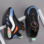 ⁦Casual Cool Low Top Sneakers With Rotating Button For Boys, Breathable Shock-absorbing Running Shoes For Spring Summer Autumn⁩ - الصورة ⁦8⁩