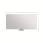 LED Lighted Makeup Mirror for Cars - Portable, USB Rechargeable, Lithium Battery, Polished Plastic Finish, Wall-Mountable, Ideal for Quick Touch-Ups, Compatible with All Vehicles, Car Mirror Hanging Accessory, Compact Mirror for Travel, Car Interior Mirro - Image 6