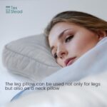 Ergonomic Knee Pillow for Side & Back Sleepers - Between Leg & Under Knee Support Pillow with 100% Polyester, Machine Washable, White - Spinal Alignment & Pressure for Better Sleep, Side Sleeper Pillow, Contoured Design, Soft Fabric, Healthconscious Users - Image 2