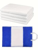 2pcs Men'S Solid Muslim Hajj Towels, Arabian Traditional Garment