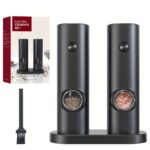 1pc Electric Pepper Grinder with a Storage Base for Black Peppercorns, Automatic Grinder for Pepper And Sea Salt, Measuring 5.99cm X 5.08cm X 18.8cm. - Image 14
