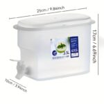 ⁦Large Capacity Beverage Dispenser with Valve - Transparent PP Container, Ideal for Lemonade, Tea, and Fruit Infused Drinks, No Contamination Backflow, Safe Lid, Refrigerator Safe, Perfect for Home Use, Refrigerator Beverage Dispenser|Transparent Beverage⁩ - الصورة ⁦2⁩