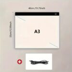 1set Led Drawing Copy Board Drawing Board, 3 Levels Dimmable, Painting Tablet A5/A4/A3 Size Light Pad, Copy Board, Learning Educational Auxiliary Tools - Image 9