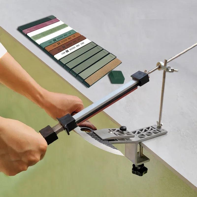 fe174b76f6514314bed92eef087caf0a-goods-1.jpeg Fixed Knife Sharpener Professional Angle Sharpening Stone Kitchen Whetstone Grinding System Honing Diamond Grinder Woodwork Tool - Image 1