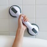 Suction Cup Shower Handle, Safety Support Handrail, Non-Slip Bathroom Grab Bar, Vacuum Cup Assist Grip, Plastic, No Electricity Needed, Bathroom Accessory