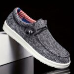 ⁦Men's Casual Slip-On Canvas Shoes, Comfortable Lightweight Slip On Casual Shoes For Daily & Leisure⁩ - الصورة ⁦4⁩