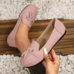 Women'S Casual Loafers - Lightweight, Non-Slip Sole, Comfort Fit, Synthetic Cover Slip-On Shoes with Decorative Bow | Classic Design, All-Season Wear - Image 7