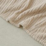 Soft Baby Blanket with Khaki Stripes, Perfect Gift for Babies, Can Be Used As A Multifunctional Hooded Blanket to Wrap Baby Strollers. - Image 4