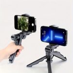 1pc Handheld Phone Holder Desktop Stand Portable Folding Adjustable Live Streaming Magic Bedside Photo Multi-Function Universal Tripod for Shooting with 360-Degree Rotation