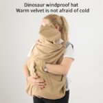 ⁦1pc Baby Stroller Cover, Windproof Dinosaur Design, Soft & Cute, Blocks Strong Light - Ideal for Travel, Four Seasons Use, 100% Polyester Fabric, Dinosaur Nursery Decor⁩ - الصورة ⁦7⁩