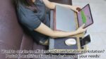 ⁦Laptop lap stand, portable laptop table, lap pad tray with wrist rest, mouse pad, tablet and phone slots, portable handle, cushion⁩ - الصورة ⁦11⁩