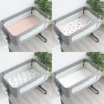 4pcs Infant Bedding Set, Multiple Colors Available, Soft and Light Beige-Friendly Fabric without Injury, Size 83.82*50.8*10.16 cm All-Season Use Only Fitted Sheet Not Mattress