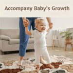 ⁦Foldable Thickened Foam Youngsters Play Mat & Crawling Mat - Soft Non-Slip Odor-Free Machine Washable, 180.0x150.0cm & 127.0x127.0cm for Playpens & Floors, Boho Style Play Mat for Youngsters⁩ - الصورة ⁦4⁩