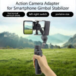 Carbon Fiber Universal Action Camera Mount Adapter for DJI Osmo Mobile 6 5 4 3 - Handheld Gimbal Stabilizer Plate for Action Cam Models 13 12 10 9, OSMO Action 3 4 - Portable Size for Horizontal & Vertical Shots - Image 3