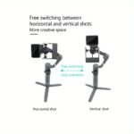 Carbon Fiber Universal Action Camera Mount Adapter for DJI Osmo Mobile 6 5 4 3 - Handheld Gimbal Stabilizer Plate for Action Cam Models 13 12 10 9, OSMO Action 3 4 - Portable Size for Horizontal & Vertical Shots - Image 7