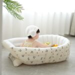 LA DEARCHUU Inflatable Baby Bathtub - Portable Nordic Style PVC Bath Tub for Youngsters, Infant Shower Pool with Funnel and Pump, Ideal for Home and Travel, Portable Bathtub|Playful Bathing Style|PVC Bathtub, Toddler Bathtub - Image 9