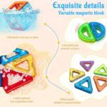 ⁦Magnetic Blocks Building Toys for Youngsters,Big Size Magnet STEM Toys Learning Educational Constructor Set Magnet Toys for Youngsters Toys for Youngsters Age 3-6 Birthday Gifts Magnet Gift Random Color⁩ - الصورة ⁦8⁩