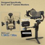 ⁦360° Adjustable Camera Stabilizer Monitor Mount for DJI RS Series - Aluminum Alloy Quick Release NATO Clamp Holds Monitor/Mic/Light - Pro Cinematic Filming - Live Streaming Rig⁩ - الصورة ⁦8⁩