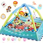 Interactive Gym Play Mat for Youngsters - Tummy Time Mat with 5 Detachable Toys, Designed for Sensory and Motor Skill Development, Ideal Gift for 0-36 Months, Boys and Girls, Polyester Material, Sensory Development | Playful Design | Durable Construction, - Image 2