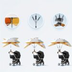 Premium Stroller Umbrella - Waterproof, Sun & Rain Protection, Durable 190T Canopy with 8 Ribs, Manual Open, Outdoor, Sunshade Cover - Image 11