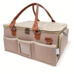 ⁦Diaper Organizer Featuring a Lid, a Waterproof Tote Bag with Multiple Compartments for Infants, Perfect for Travel Essentials, And a Great Gift Basket for Newborn Necessities. Happy Valentine'S Day, February 14Th, Sending Love!, Open Storage Bins for Home⁩ - الصورة ⁦5⁩