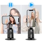 Auto Face Tracking Tripod, No App Required, 360° Rotation Face Body Phone Mount Smart Shooting Phone Tracking Holder for Vlog Live Streaming Video, Rechargeable Battery, Black - Image 7
