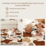 ⁦Foldable Thickened Foam Youngsters Play Mat & Crawling Mat - Soft Non-Slip Odor-Free Machine Washable, 180.0x150.0cm & 127.0x127.0cm for Playpens & Floors, Boho Style Play Mat for Youngsters⁩ - الصورة ⁦6⁩