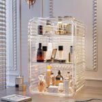 Luxury Multi-layer Cosmetic Storage Box - Spacious Desktop Storage Cabinet for Skincare, Perfume and Cosmetics - Image 3