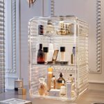 Luxury Multi-layer Cosmetic Storage Box - Spacious Desktop Storage Cabinet for Skincare, Perfume and Cosmetics